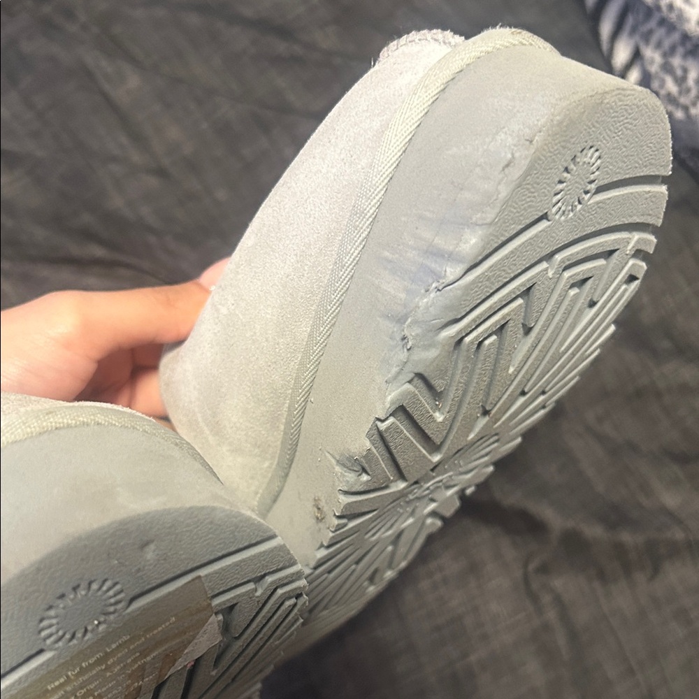 Ugg Light Gray Shearling Slippers - image 2